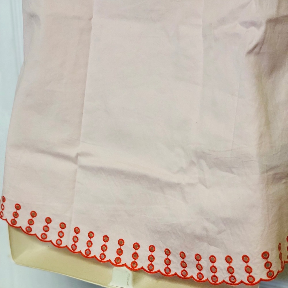 J crew sleeveless cotton tank blushpink coral trim - Picture 6 of 8